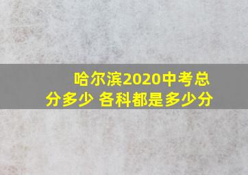 哈尔滨2020中考总分多少 各科都是多少分